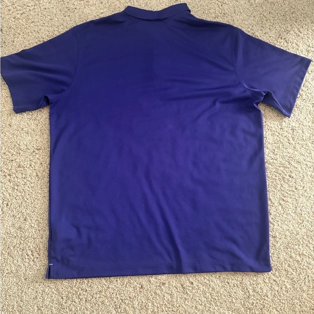 Nike LSU Tigers Varsity Polo Mens XXL Purple Dri-FIT Short Sleeve Shirt M51300‎